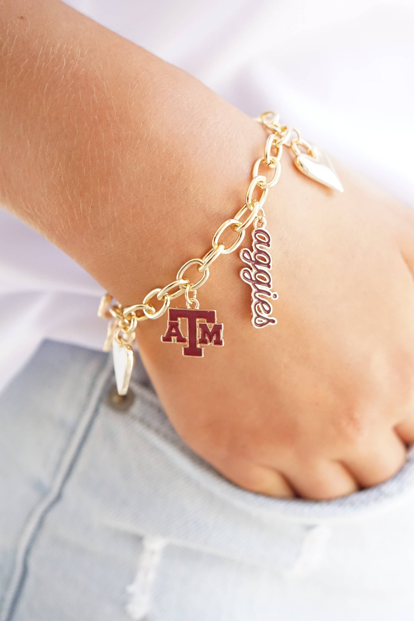 Texas A&M Aggies Charm Bracelet
