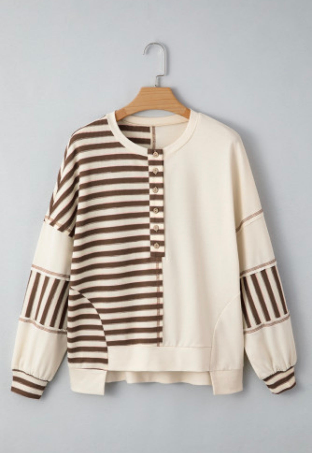 Patchwork Oversized Pullover