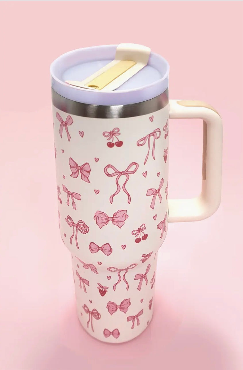 Bow-tiful Tumbler- Off White