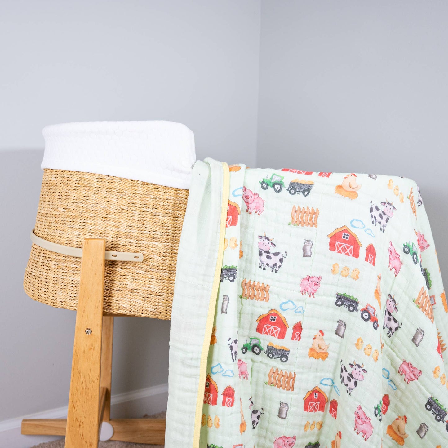 Little Farmer Muslin Blanket