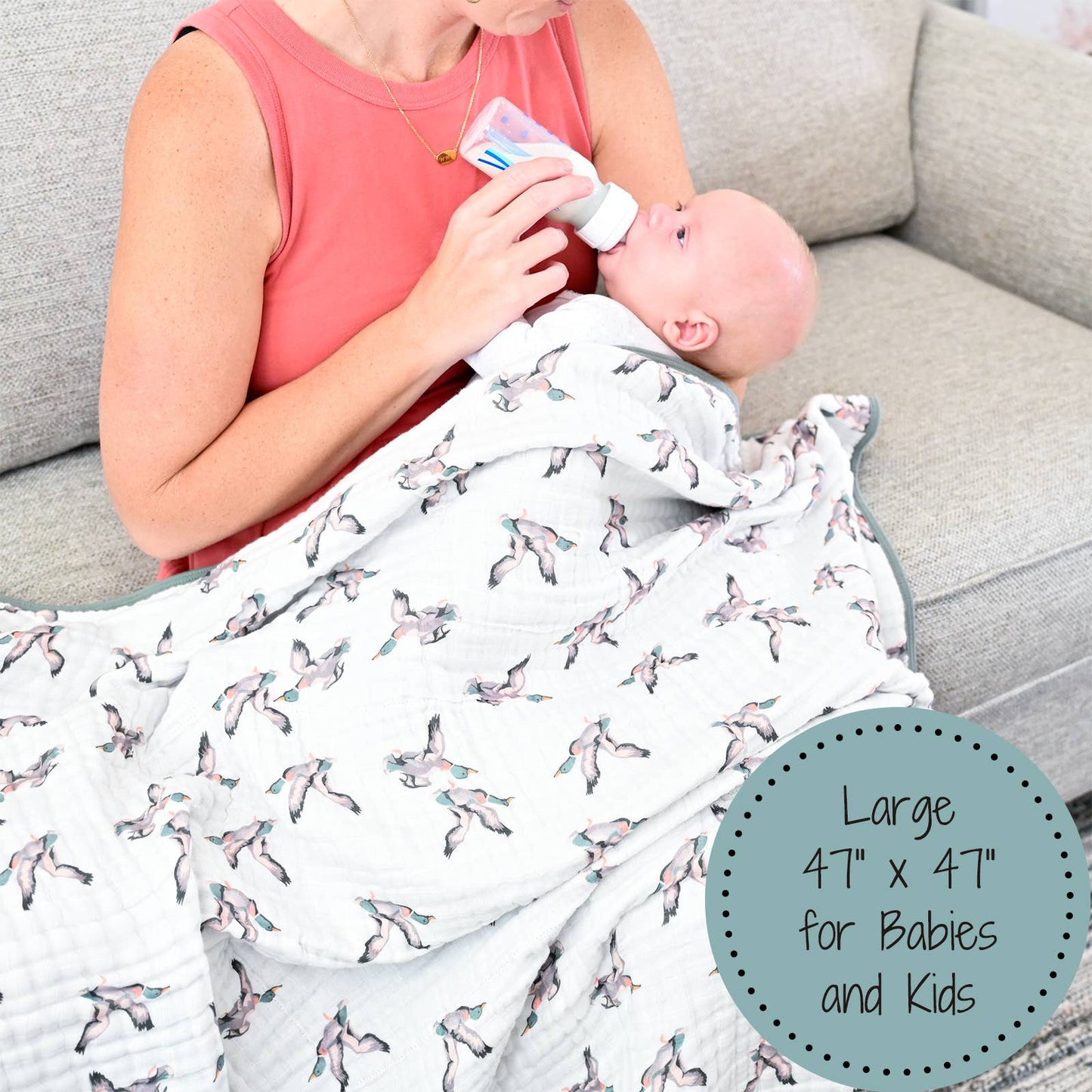 Quite Ducky Muslin Blanket