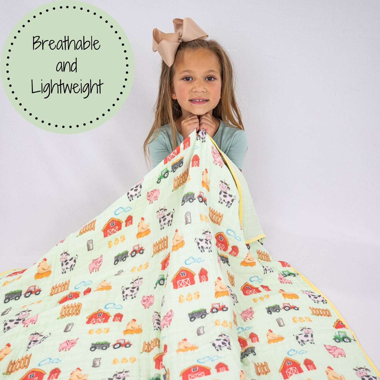 Little Farmer Muslin Blanket