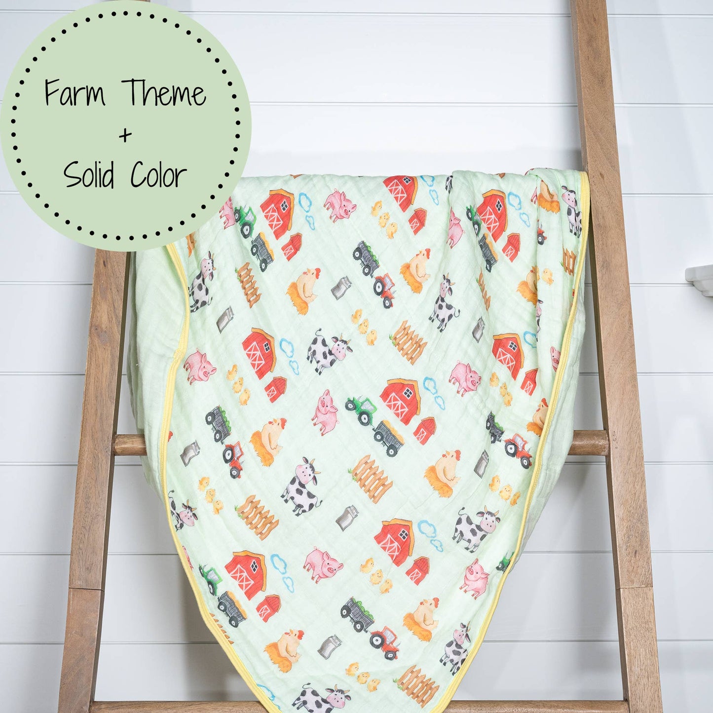 Little Farmer Muslin Blanket