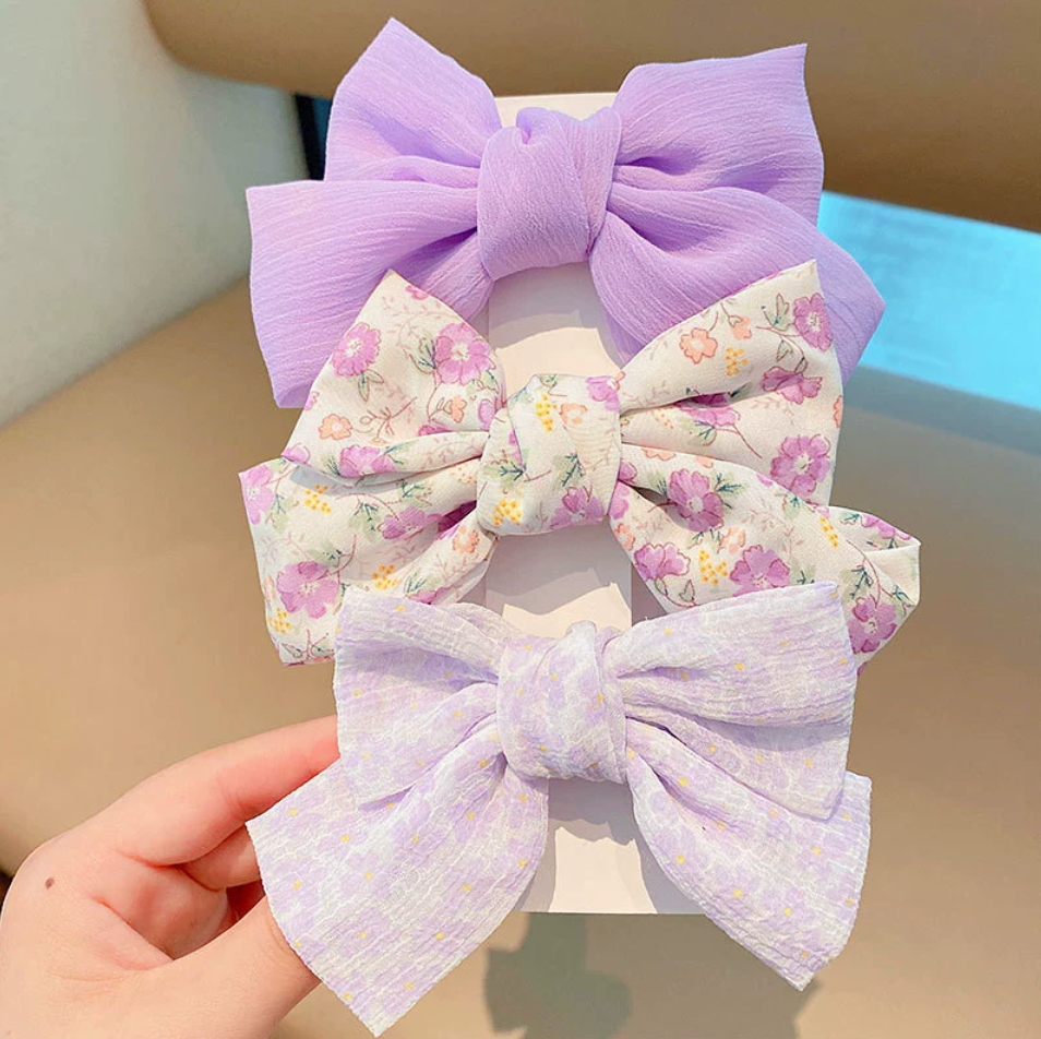 Patterned Bow Clips