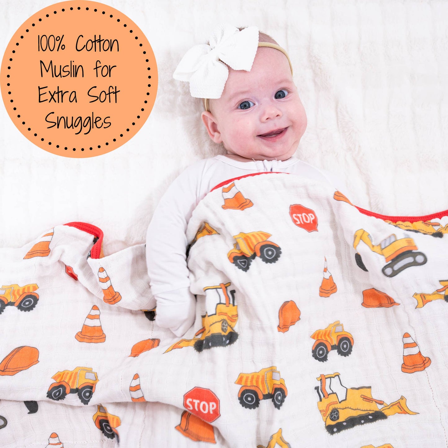 Under Construction Muslin Blanket