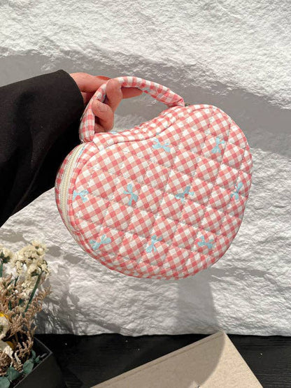Quilted Heart Cosmetic Bag