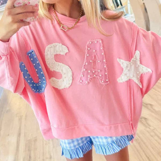 USA Pearl Oversized Sweatshirt