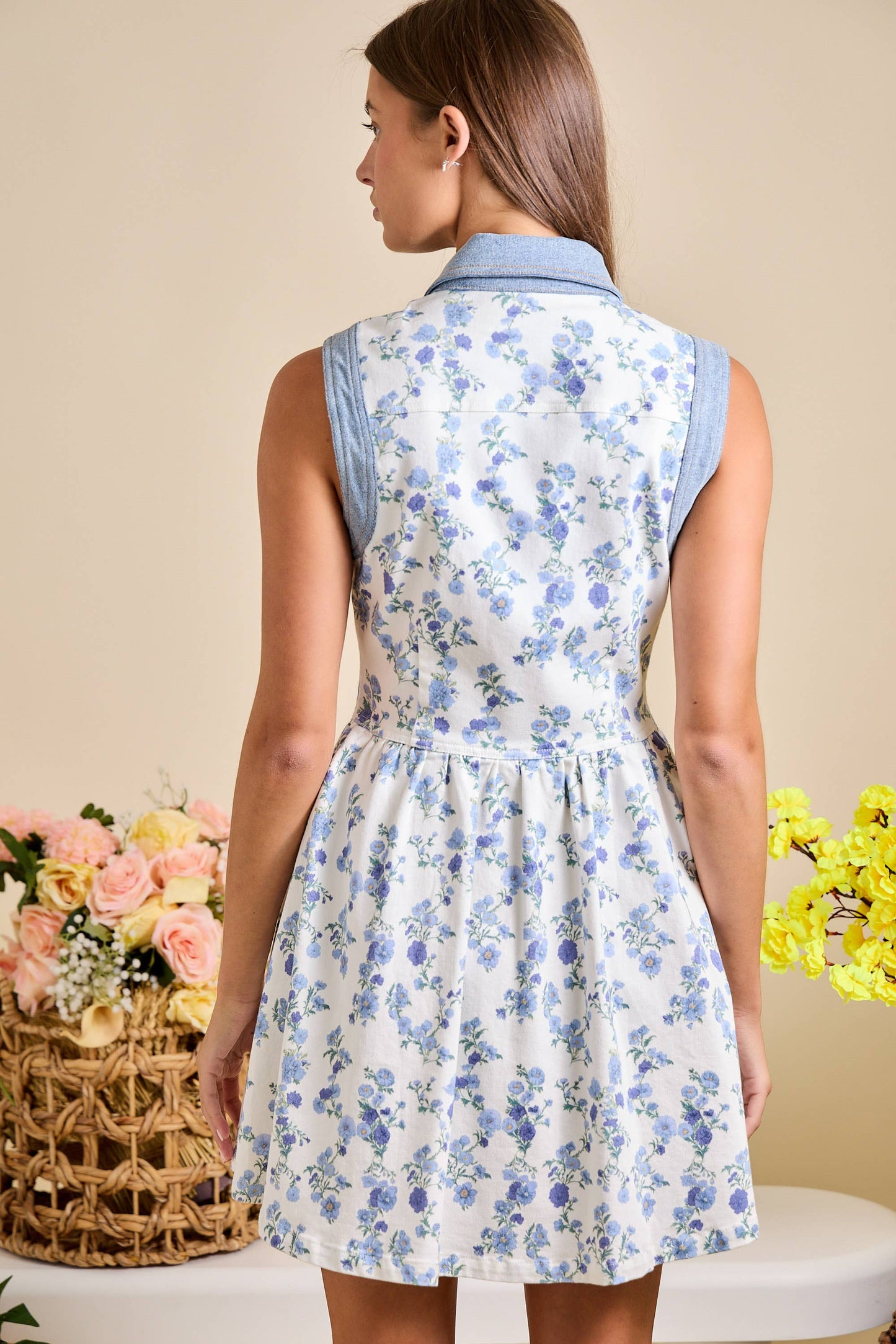 The Clara: Floral Button Down Dress