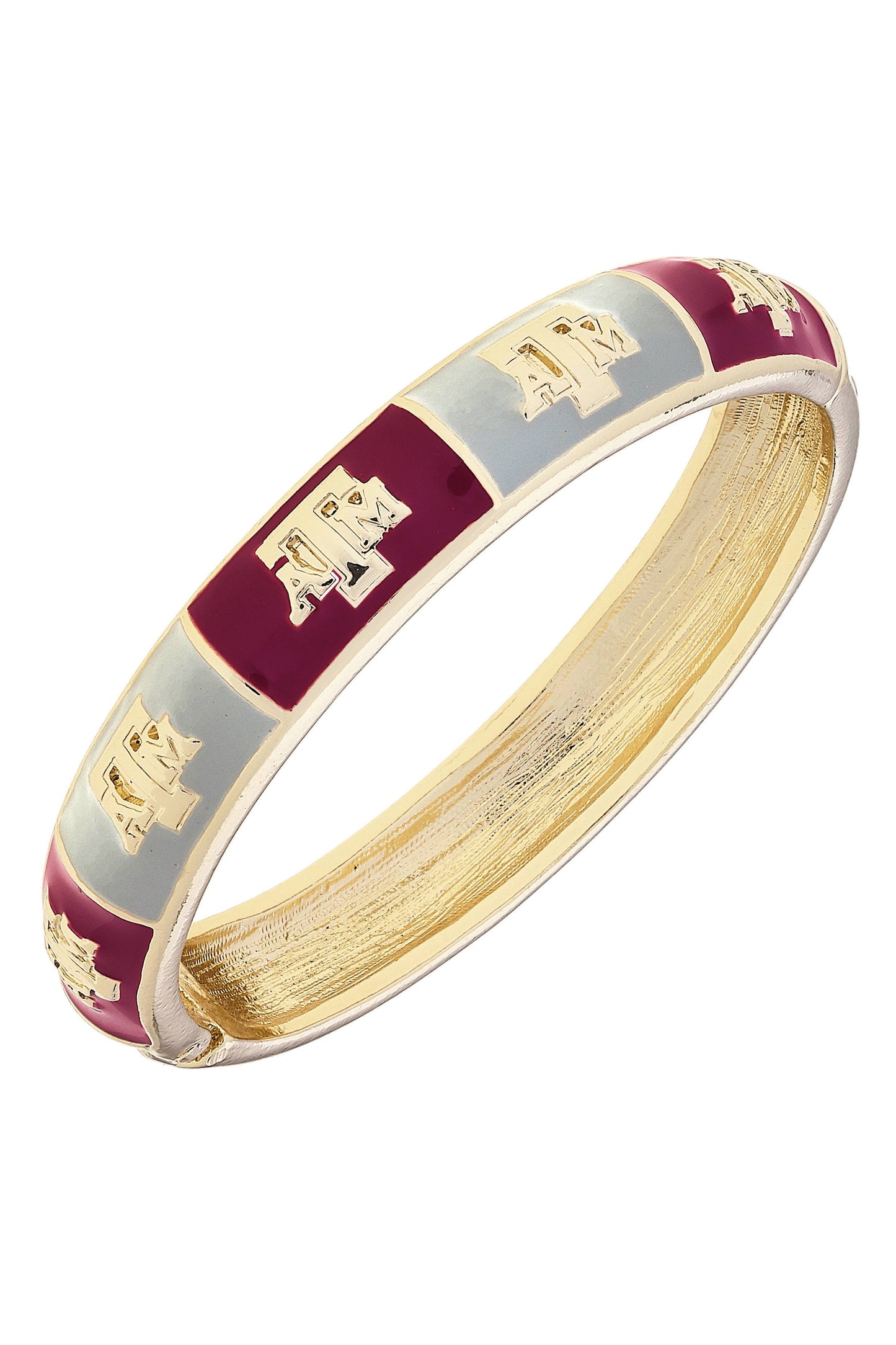 Aggies Sculpted Checkered Bangle