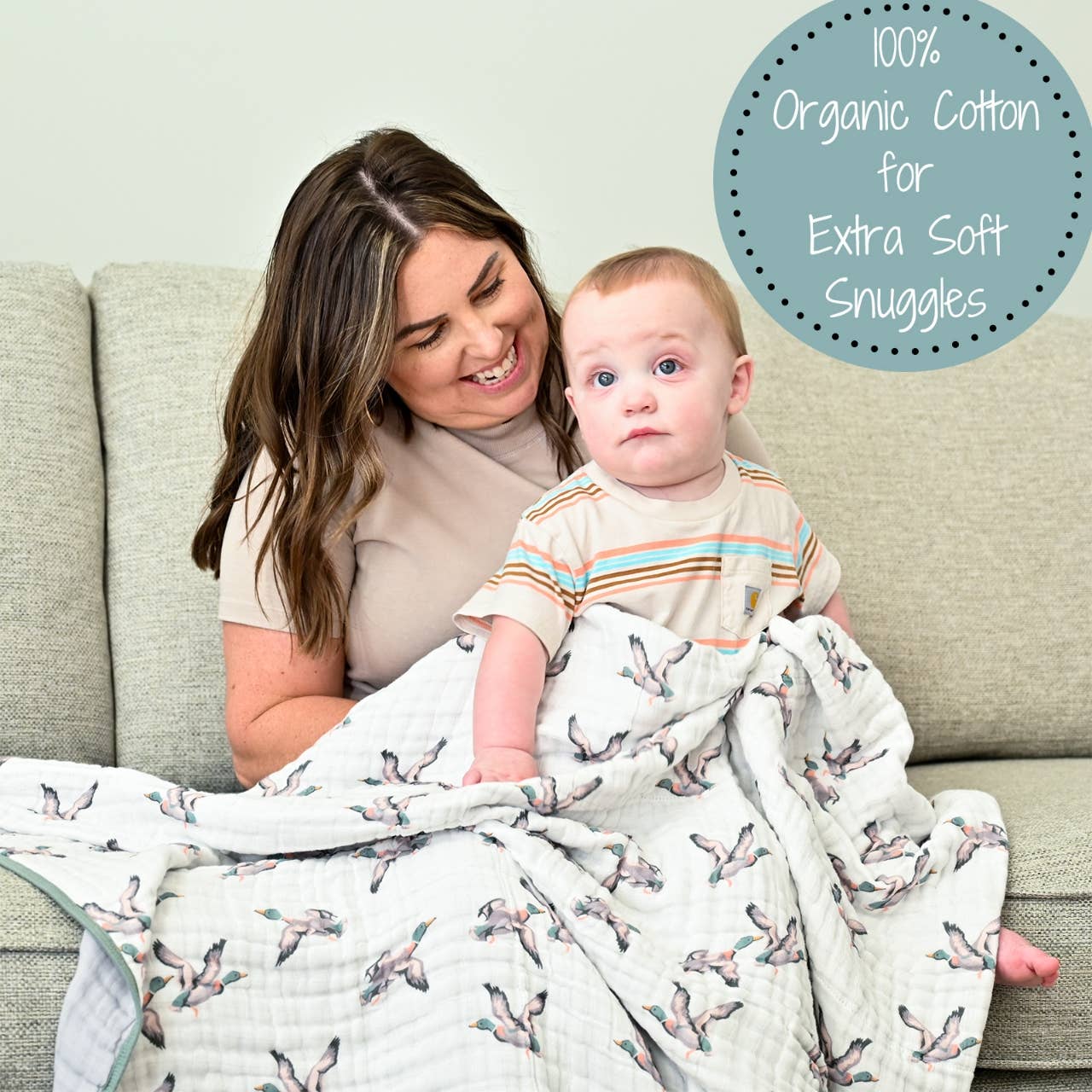 Quite Ducky Muslin Blanket