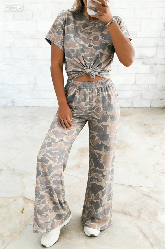 Camo Girly Pants Set
