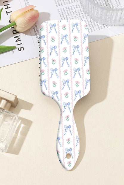 Iceland Blue Flower Print Hairbrush