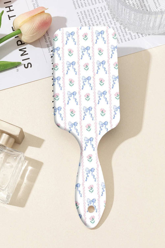 Iceland Blue Flower Print Hairbrush