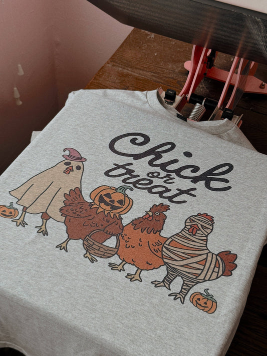 Chick or Treat Vintage Graphic T-Shirt