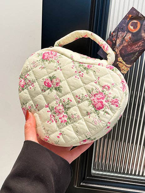 Quilted Heart Cosmetic Bag