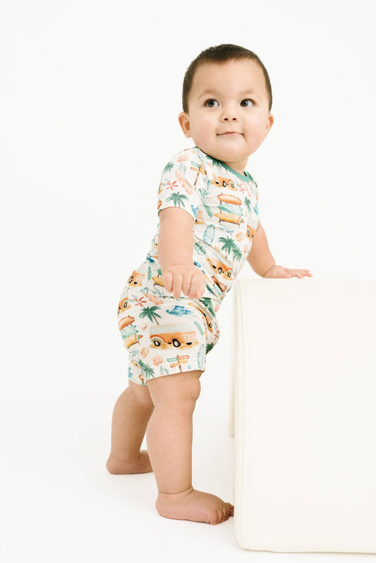 Beach Vacation Bamboo Shorts Set