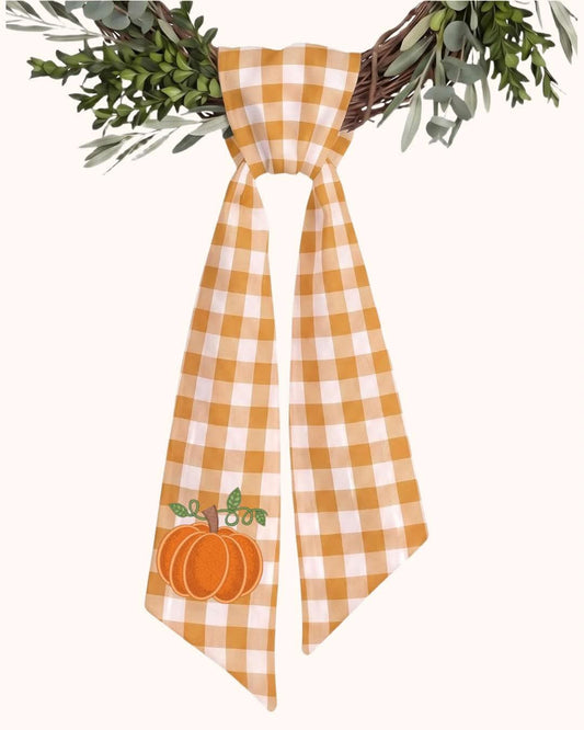 Pumpkin Wreath Sashes