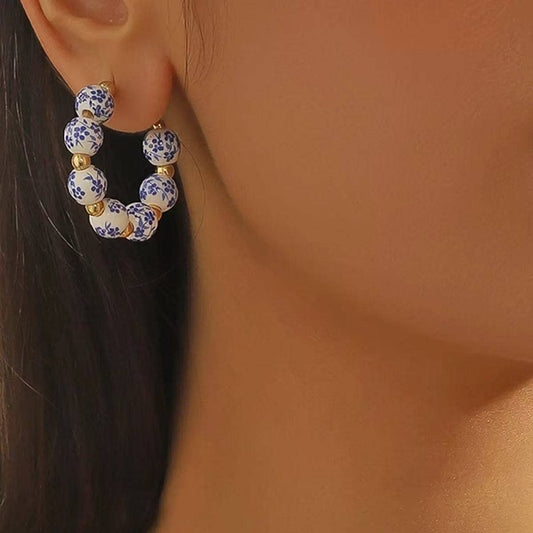 Chinoiserie Hoop Earrings