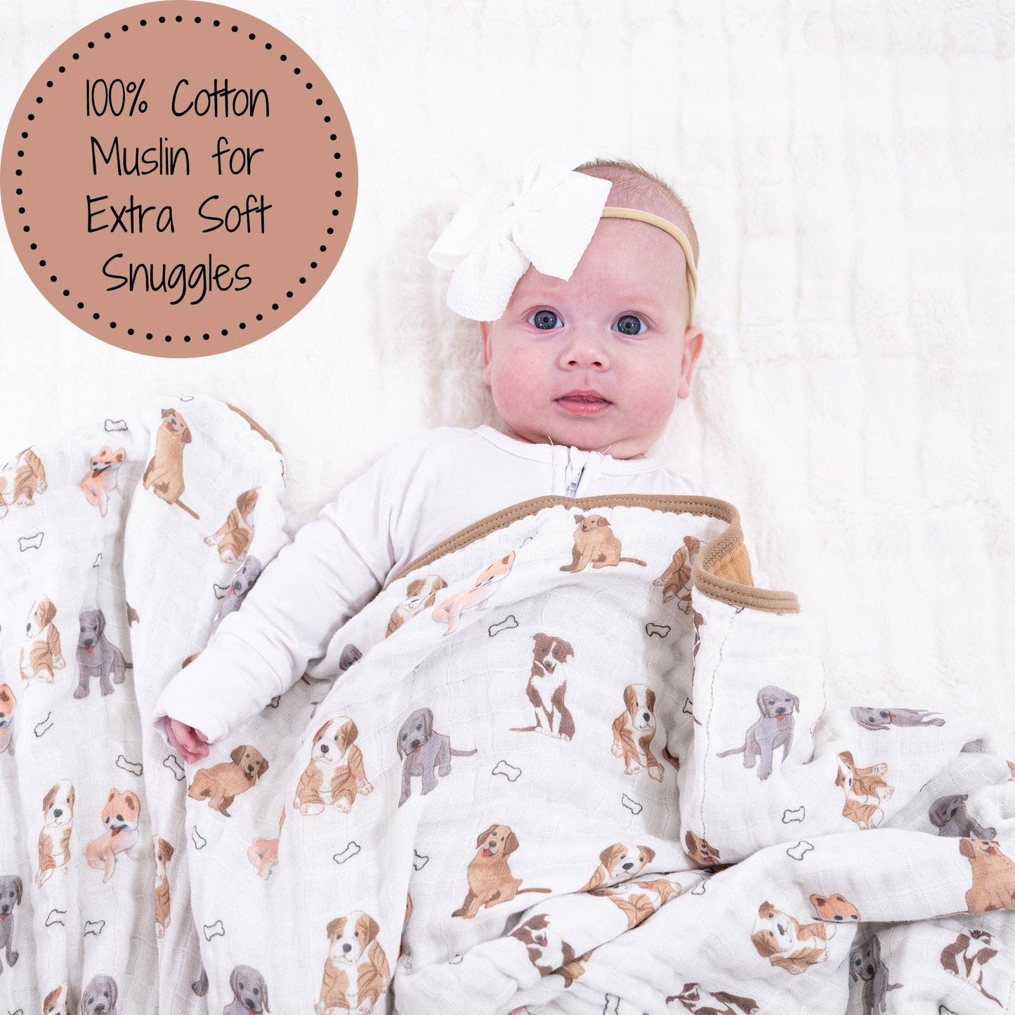 Puppy Love Muslin Blanket