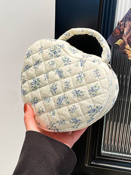 Quilted Heart Cosmetic Bag
