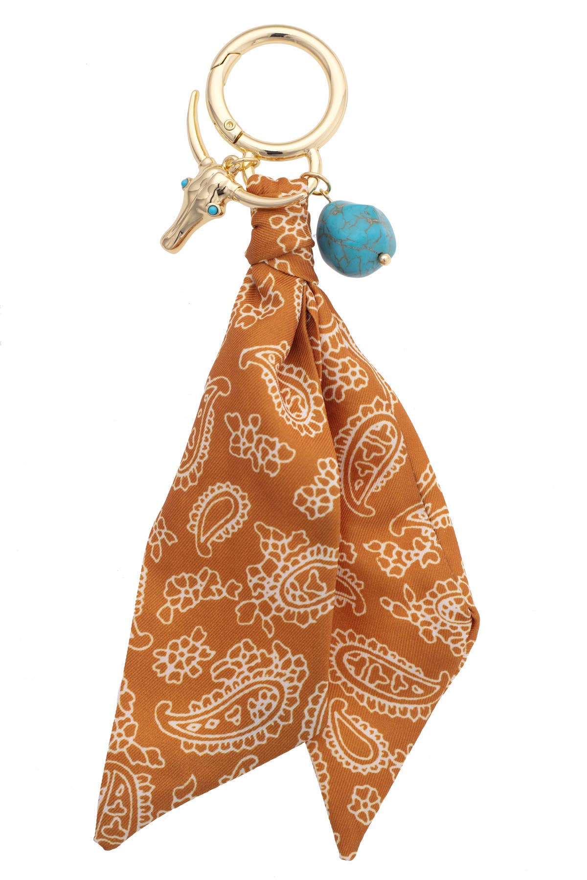 Steer Skull Bandana Bag Charm