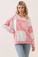 Pinking of You Patchwork Pullover