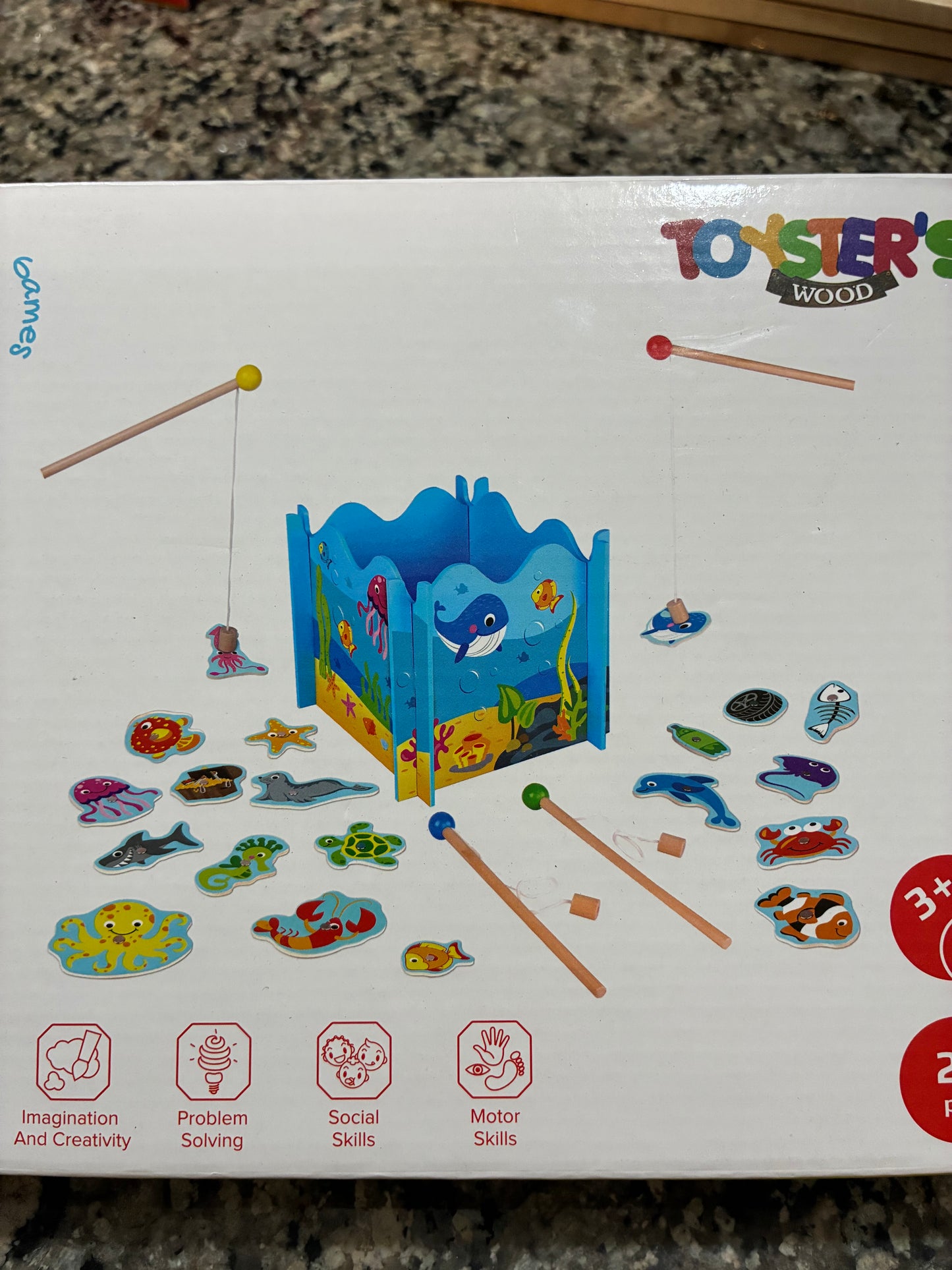 Wooden Fishing Game- Square