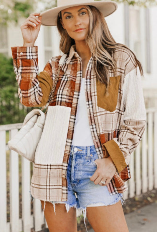 Patchwork Picnic Corduroy Jacket