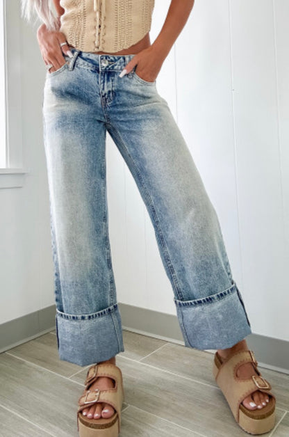 High Rise Medium Wash Jeans