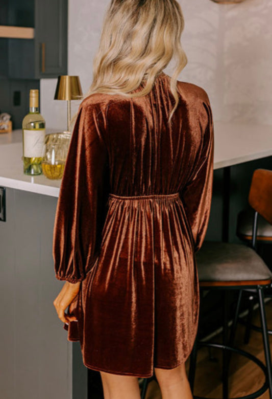 Falling For You Velvet Dress