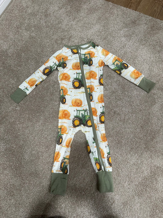 Big Green Tractor Bamboo Pajama