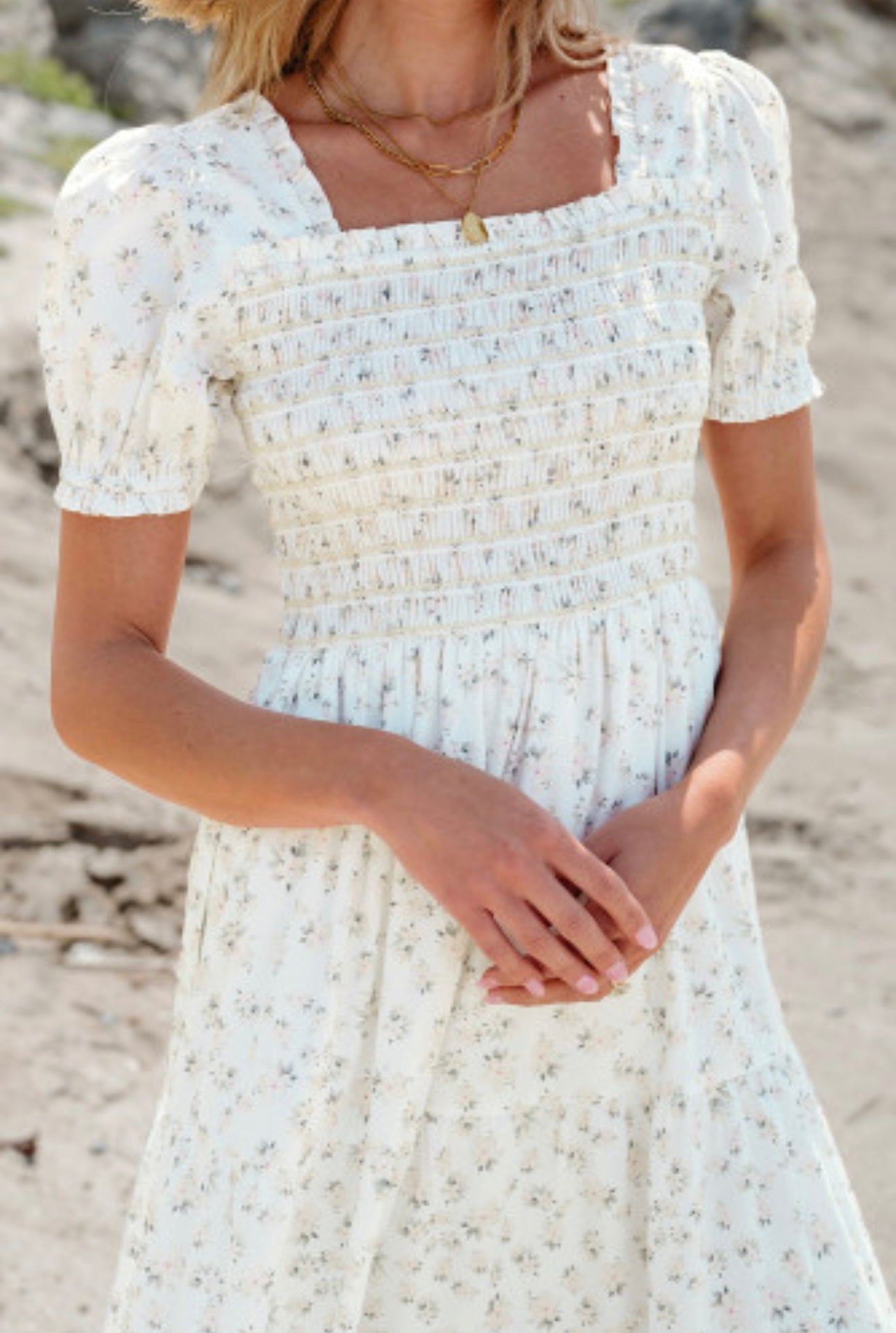 chinese dress ladies Frilly Tiered Floral Maxi Dress – Hidden Harmony