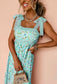 Floral Lace Empire Waist Maxi Dress