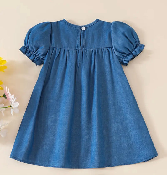 Denim Floral Sun Dress