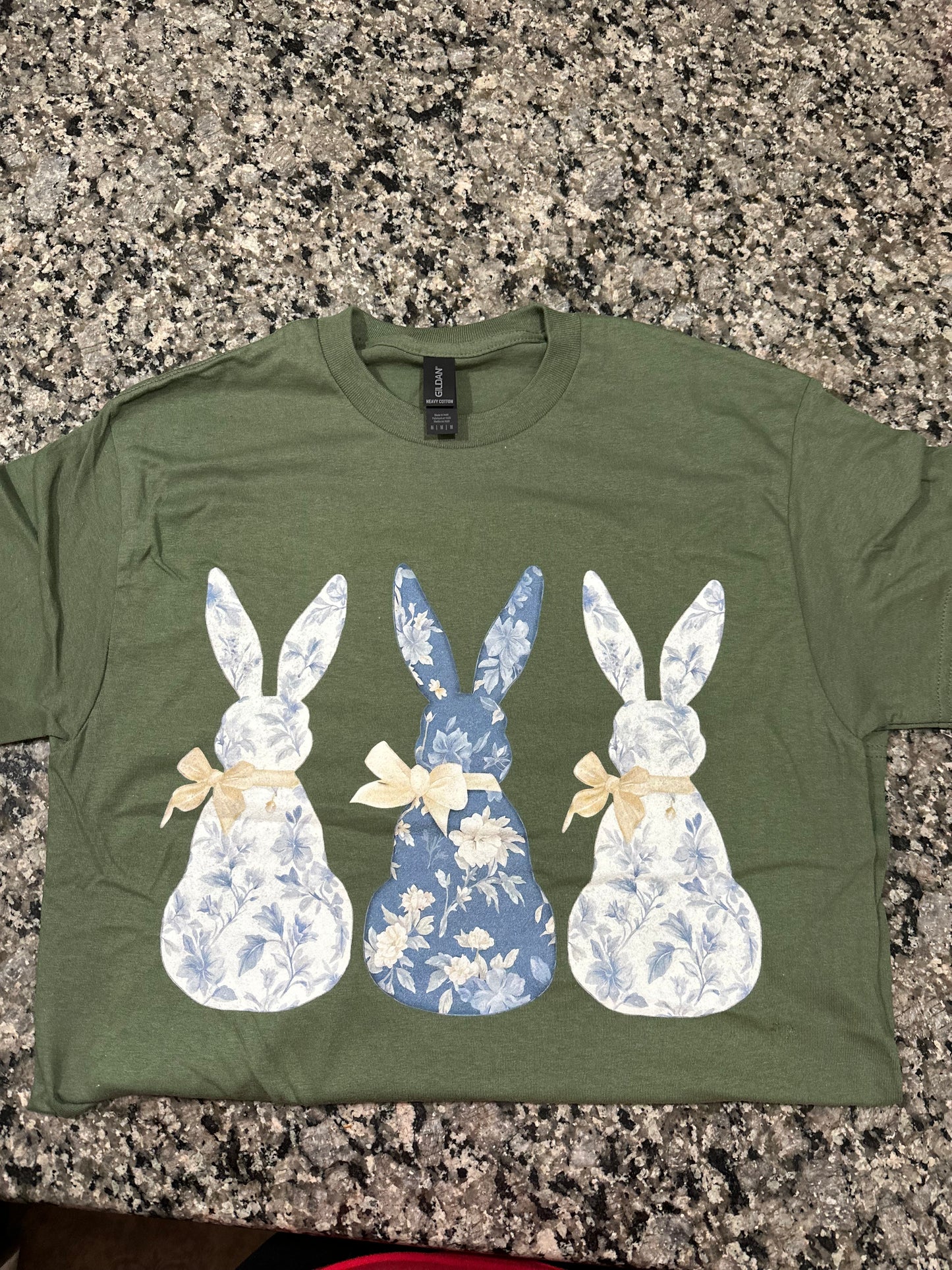 Floral Blue Bunny Shirt