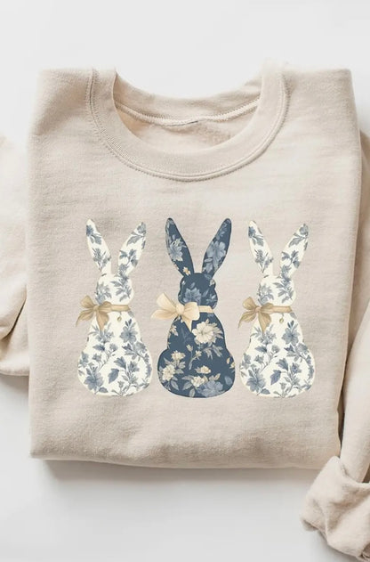 Floral Blue Bunny Shirt