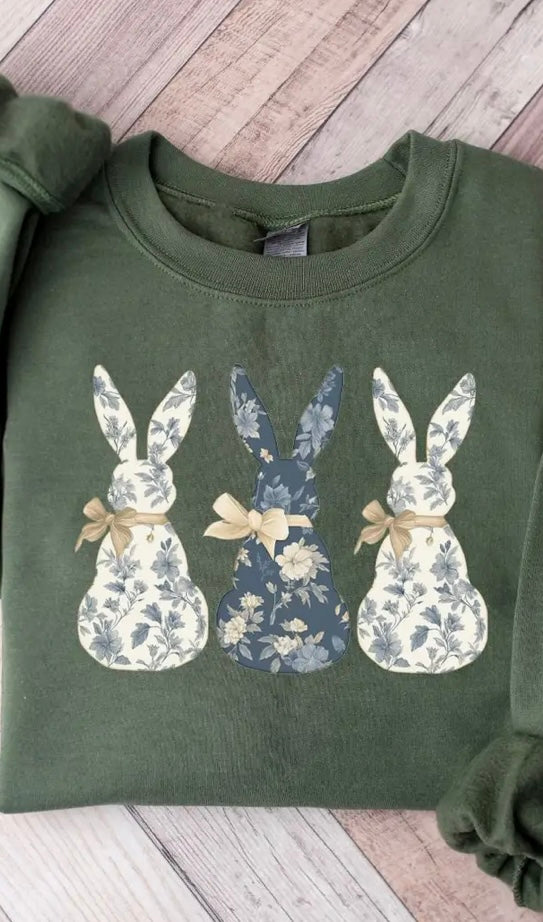Floral Blue Bunny Shirt