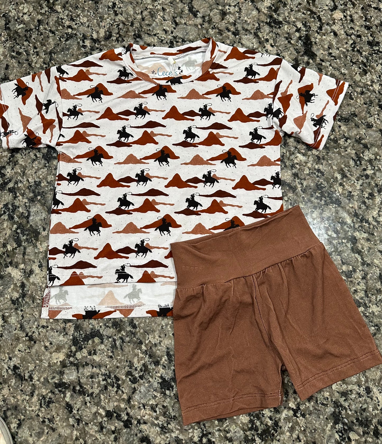 Cowboys Ride Bamboo Short Set