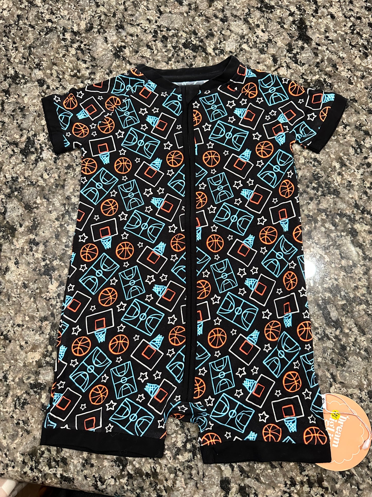 Neon Hoops Bamboo Shortie