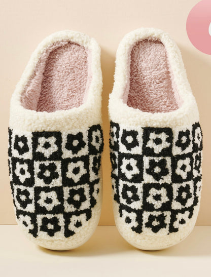 Flower Power Color Block Slippers