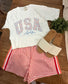 Floral USA T-Shirt