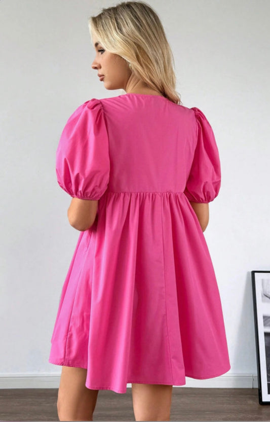 Pretty in Pink Babydoll Dress