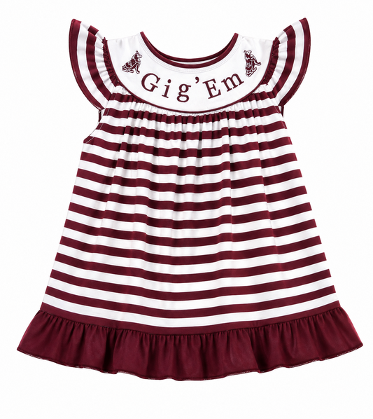 Aggies Striped Dress