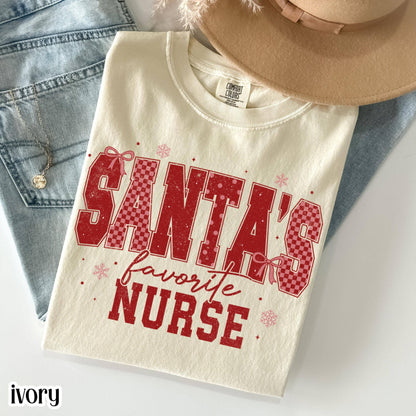 Santa's Favorite Nurse Shirt