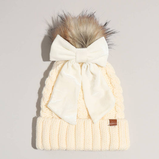 Winter Bow Beanie