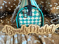 Teal Checkered Speedy Purse