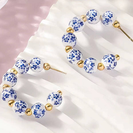Chinoiserie Hoop Earrings