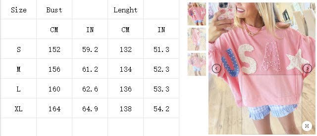 USA Pearl Oversized Sweatshirt