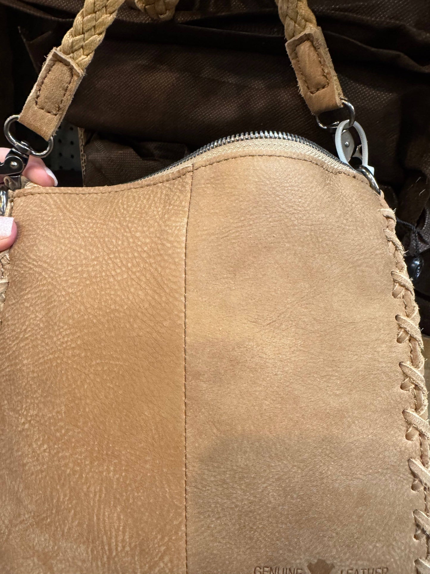 Floral Tooled Leather Crossbody