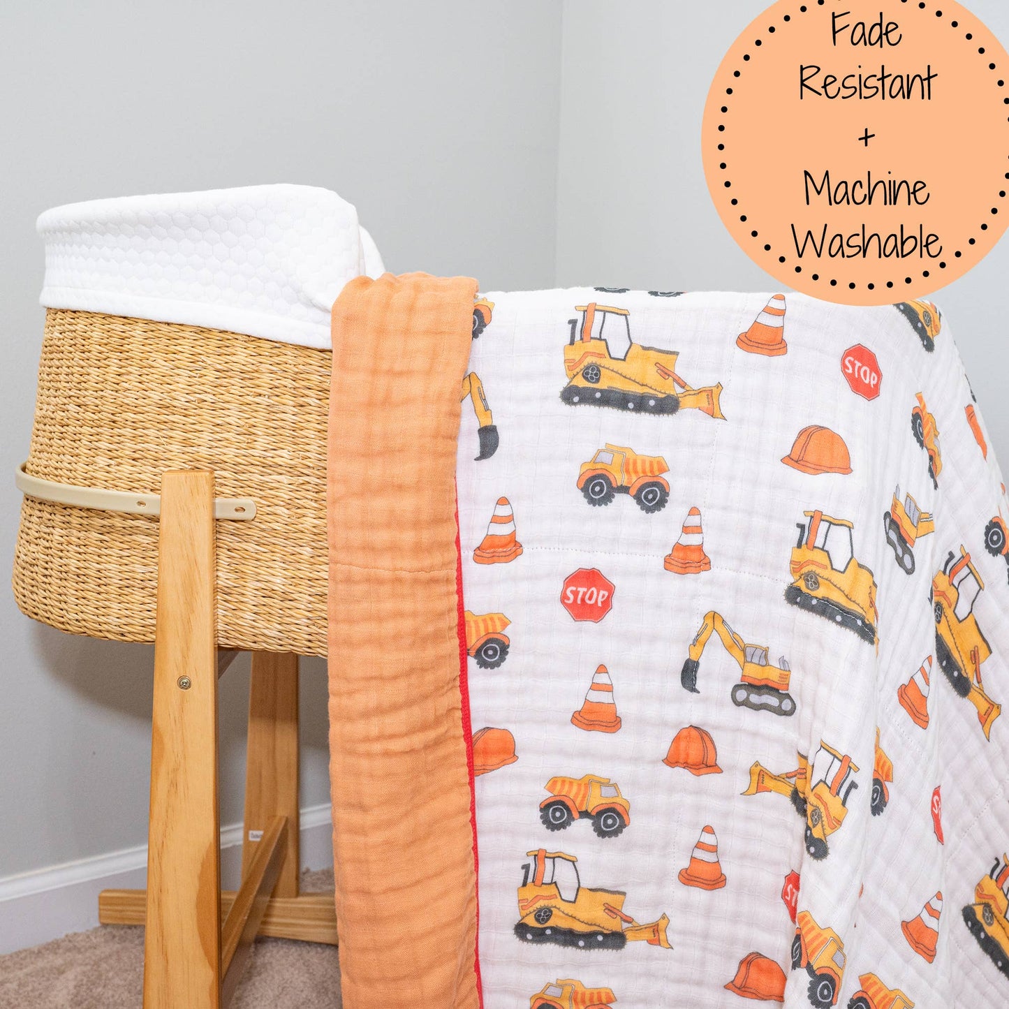 Under Construction Muslin Blanket